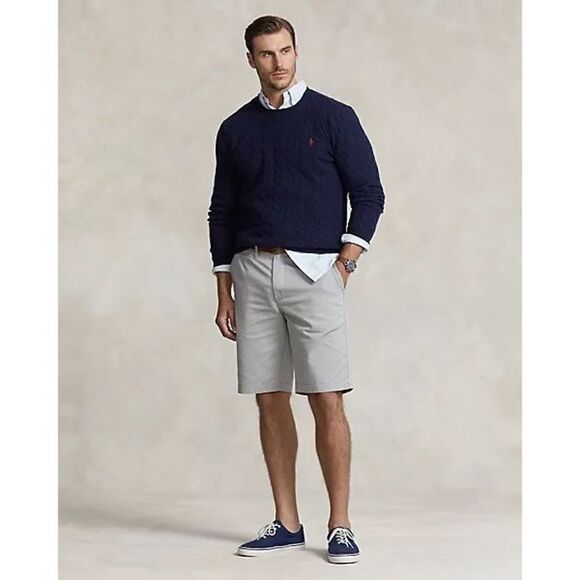 Polo Ralph Lauren NWT 10-inch relaxed fit chino shorts gray sz 28 - Picture 5 of 6